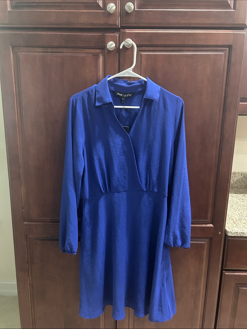 Montgomery Post Long Sleeve Dress in Royal Blue